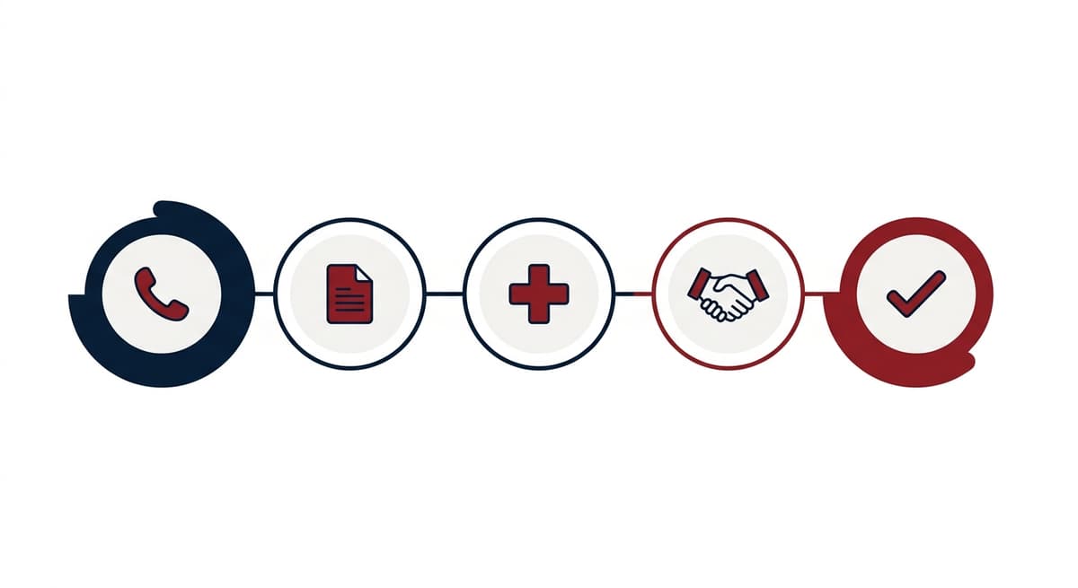 Illustratie letselschade procedure stappen